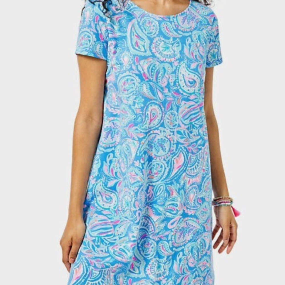 Lily Pulitzer Kimi Dress Blue Paisley Print Dress-NWT-size L
